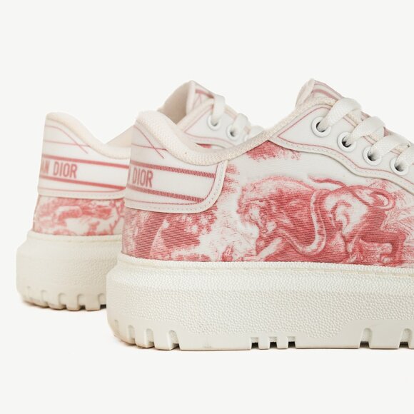 Dior Addict Framboise Toile de Jouy Neoprene Low-Top Sneakers - Picture 9 of 13